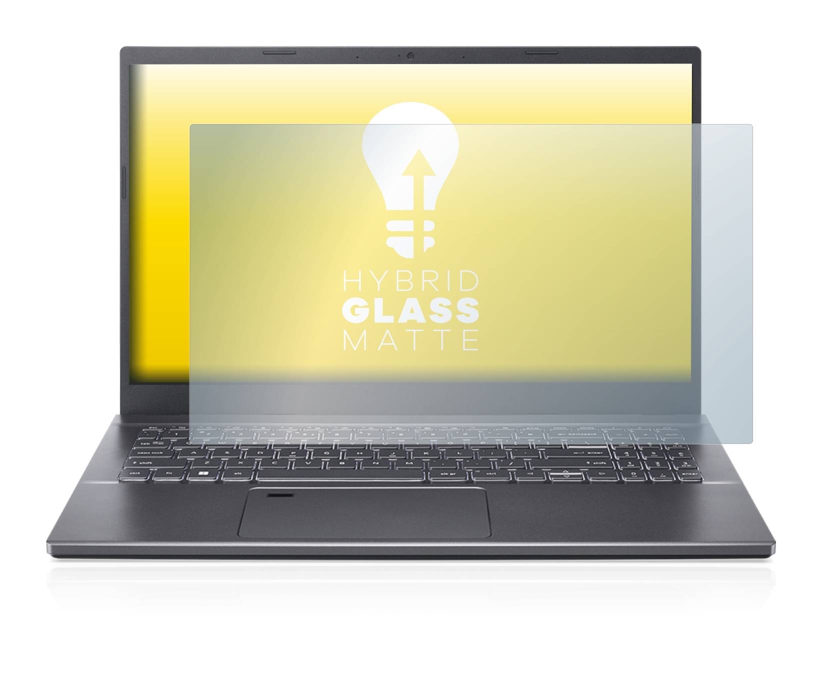 upscreen Hybrid Glass Matte Premium Schutzglas Folie für Acer Aspire 5