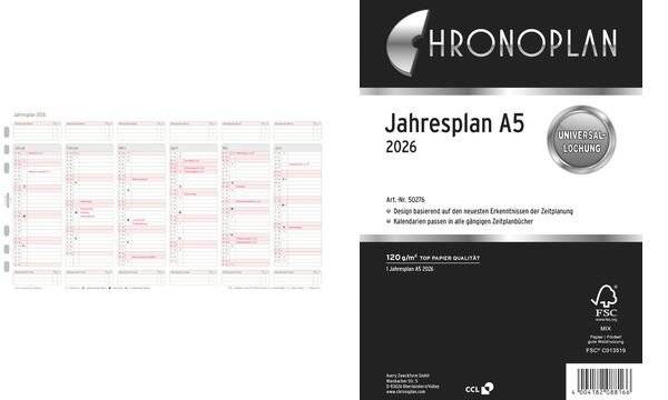 Jahresplan, Avery 50276