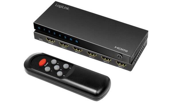 LogiLink 4K/60Hz HDMI-Switch, 5-fach, schwarz (11117800)