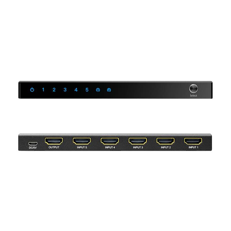 LogiLink 4K/60Hz HDMI-Switch, 5-fach, schwarz (11117800)