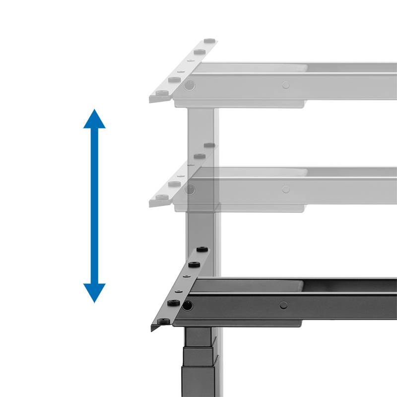 Sit-stand desk frame, dual motor, easy-use controller, black Home &amp; Living Büro-Ausstattung