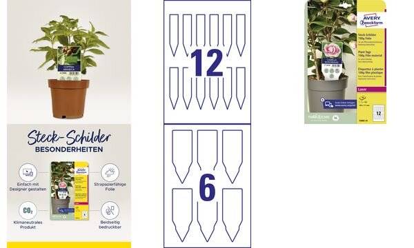 AVERY Zweckform Steckschilder, Folie, 100 x 20 mm, weiß