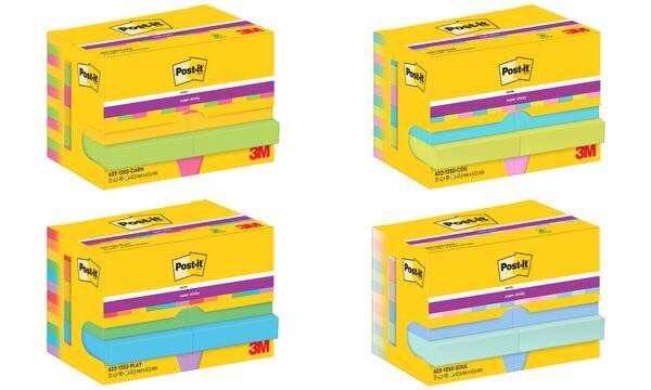 Post-it Haftnotiz 622-12SS-SOUL 47,6x47,6mm 90Bl sort 12St