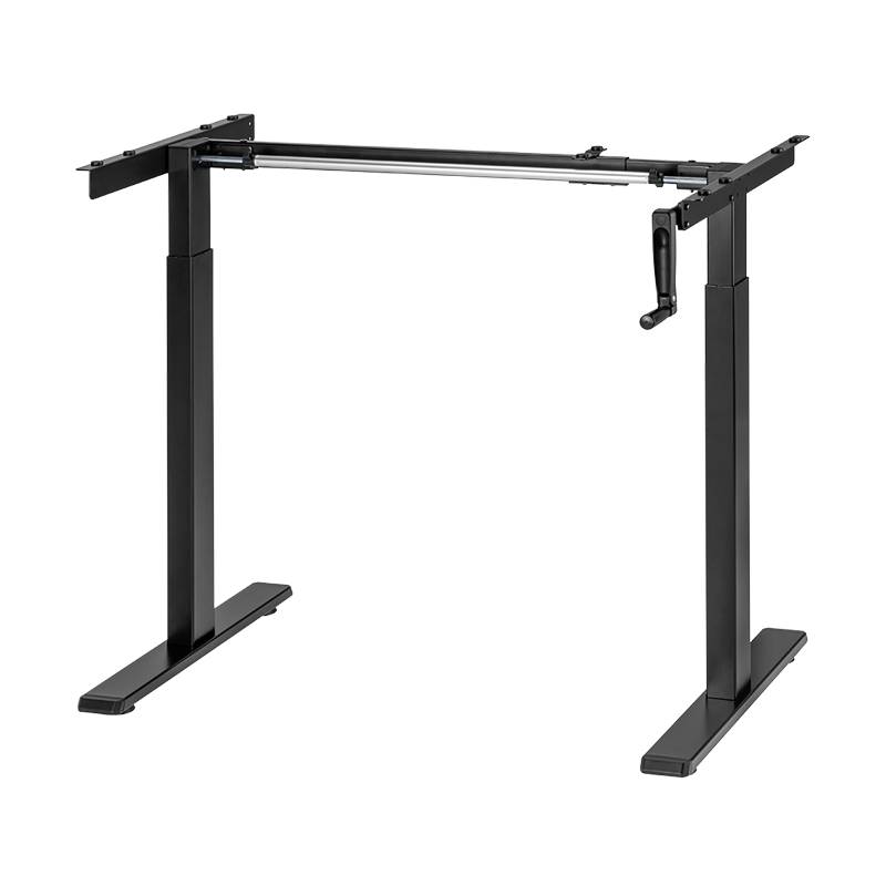 Sit-stand desk frame, manual, compact, foldable handle, black Home & Living Büro-Ausstattung
