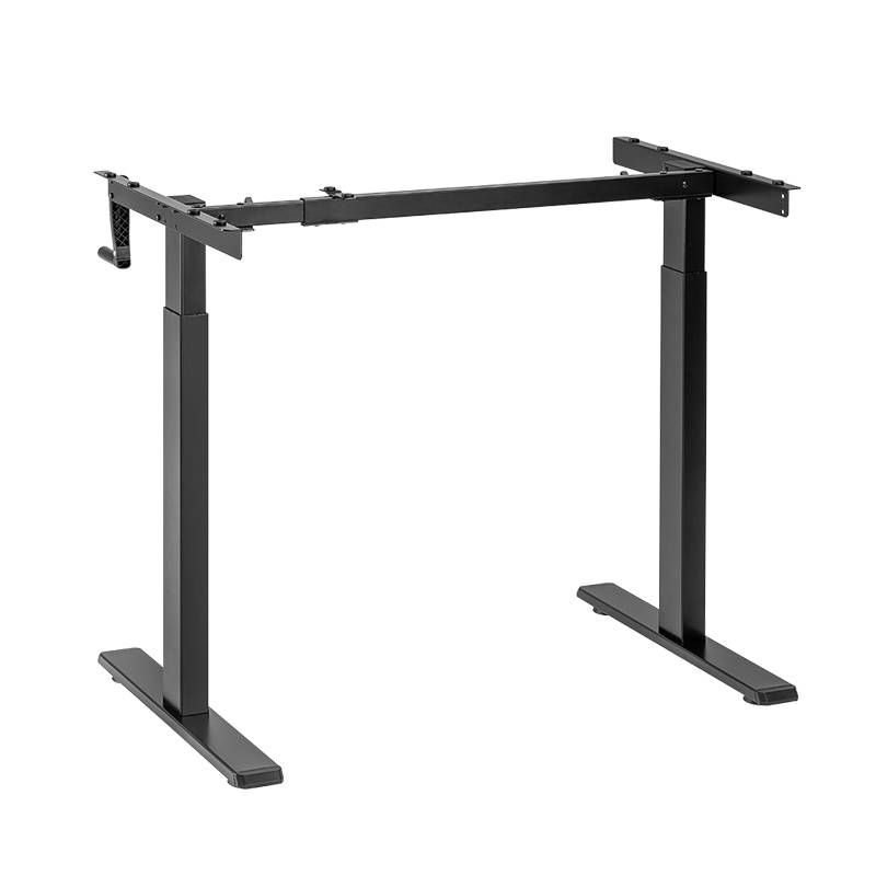 Sit-stand desk frame, manual, compact, foldable handle, black Home & Living Büro-Ausstattung