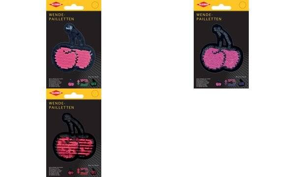 KLEIBER Wendepailletten Kirschen, pink-blau