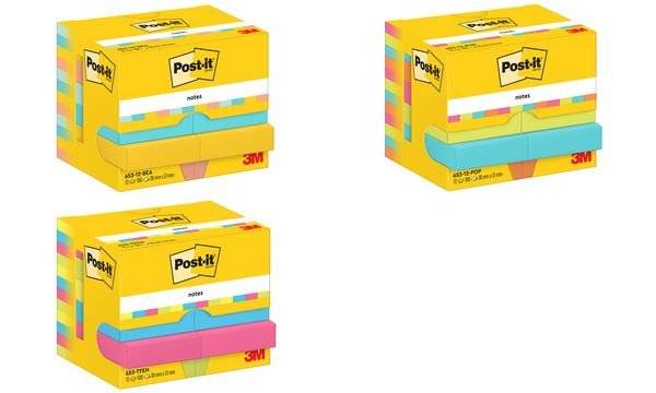 Post-it 653-12-BEA Post-it Notes Haftnotizen, 51 x 38 mm, Beachside Collection