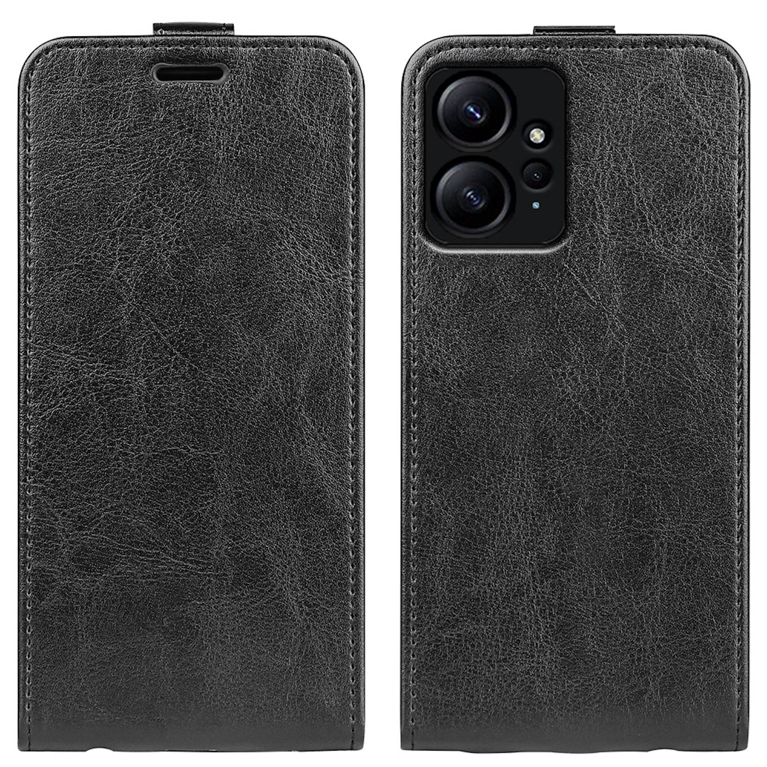 Für Xiaomi Redmi Note 12 4G Fliptasche Schwarz Hülle Cover Tasche