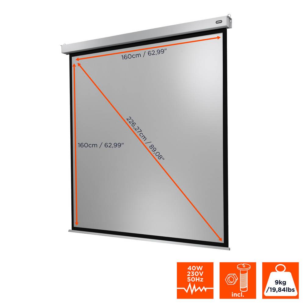 Celexon Motor Professional Plus 1090757 Motorleinwand 160 x 160 cm Bildformat: 1:1