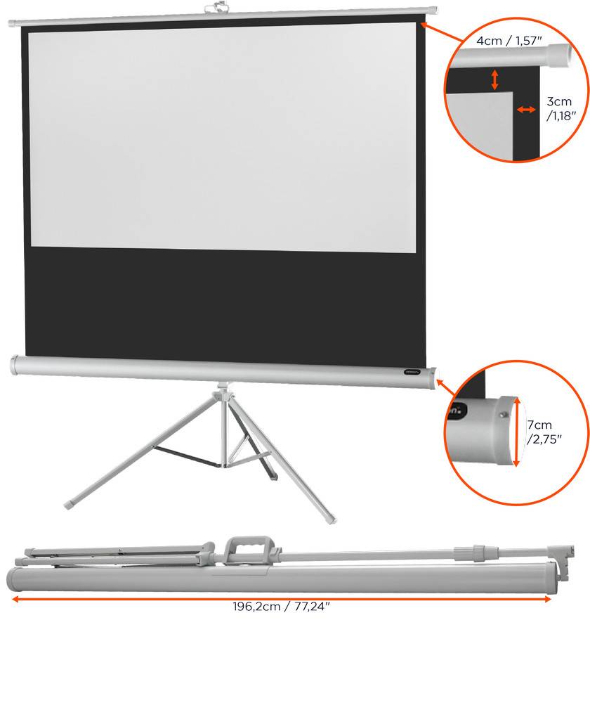 Celexon Stativ Economy 1090270 Stativleinwand 184 x 104 cm Bildformat: 16:9