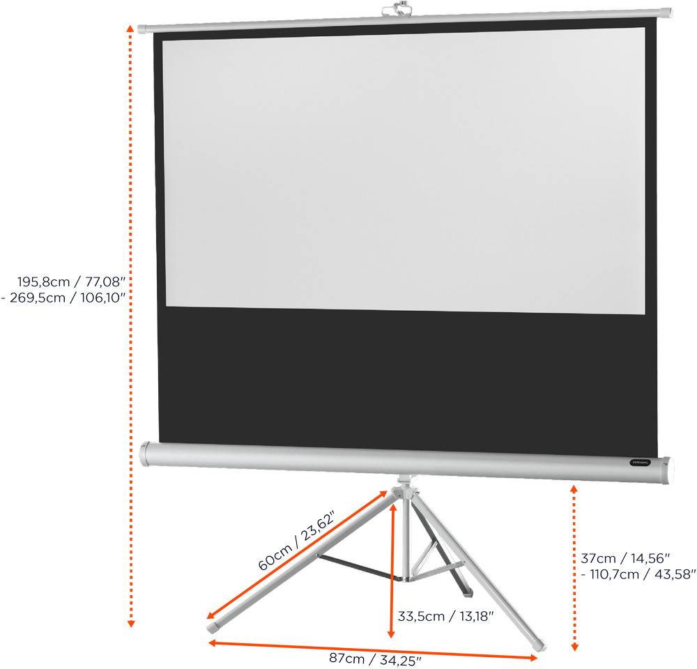 Celexon Stativ Economy 1090270 Stativleinwand 184 x 104 cm Bildformat: 16:9