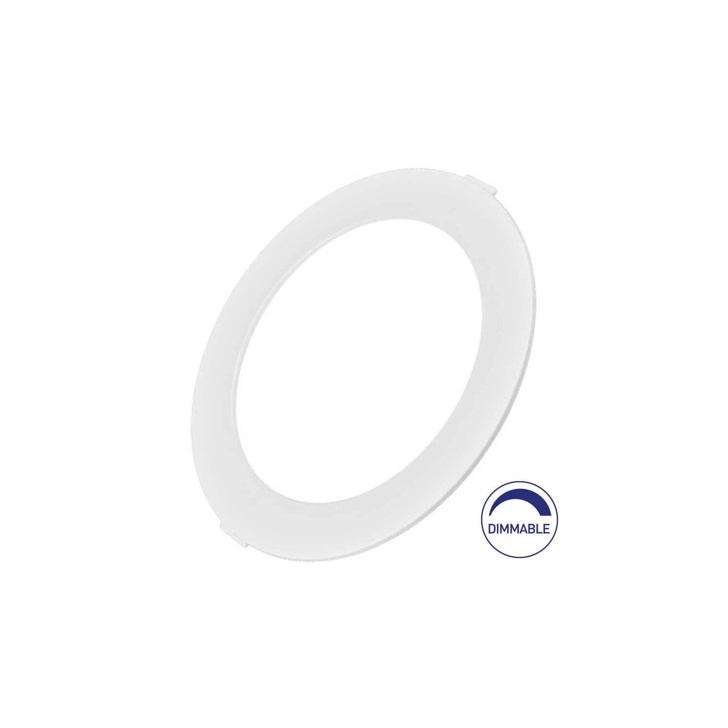 LED Panel Einbauleuchte rund 18W | Dimmbar | IP40 Ø 20,5 cm (deckenausschnitt) | weiß neutralweiß (4000 K)