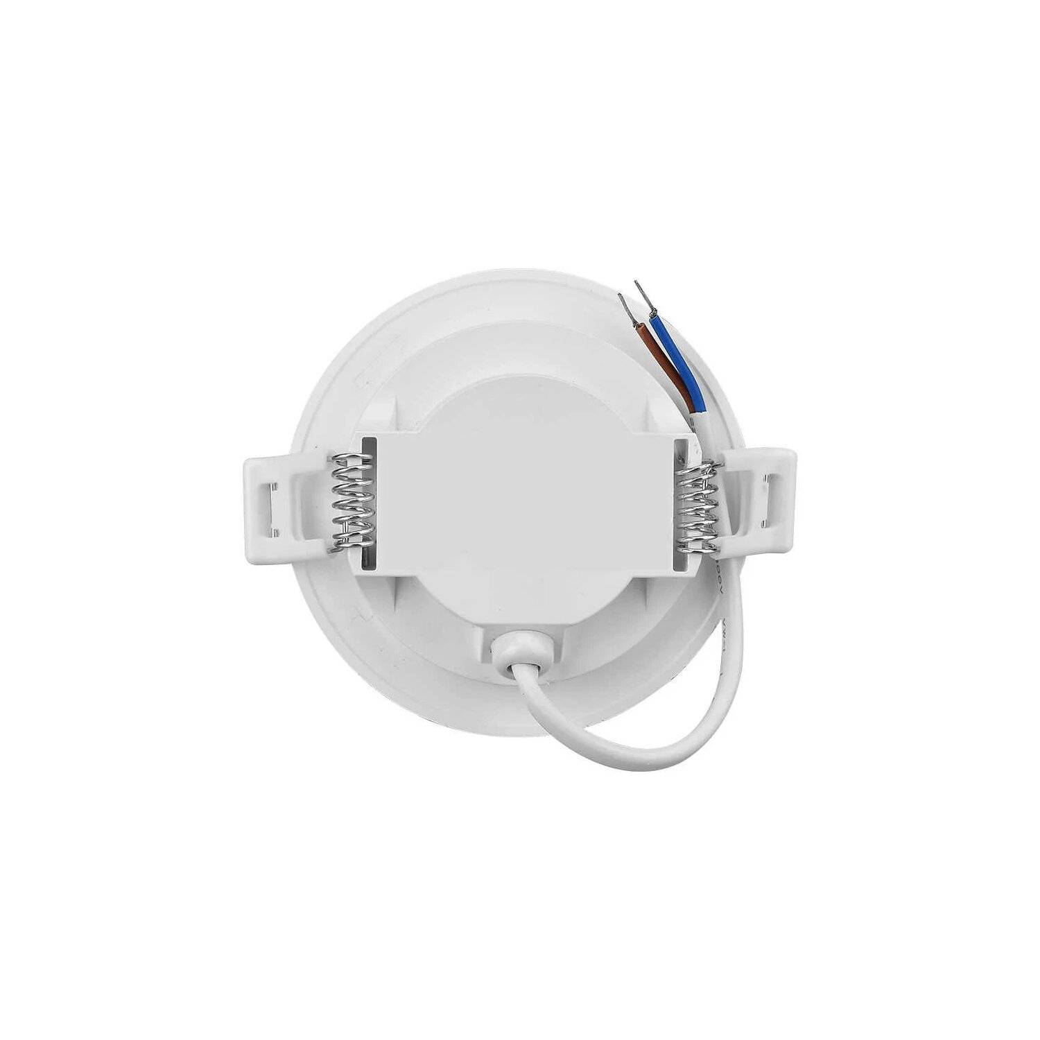 LED Panel Einbauleuchte rund 6 Watt | Dimmbar | Ø 11 cm | weiß warmweiß (3000 K)