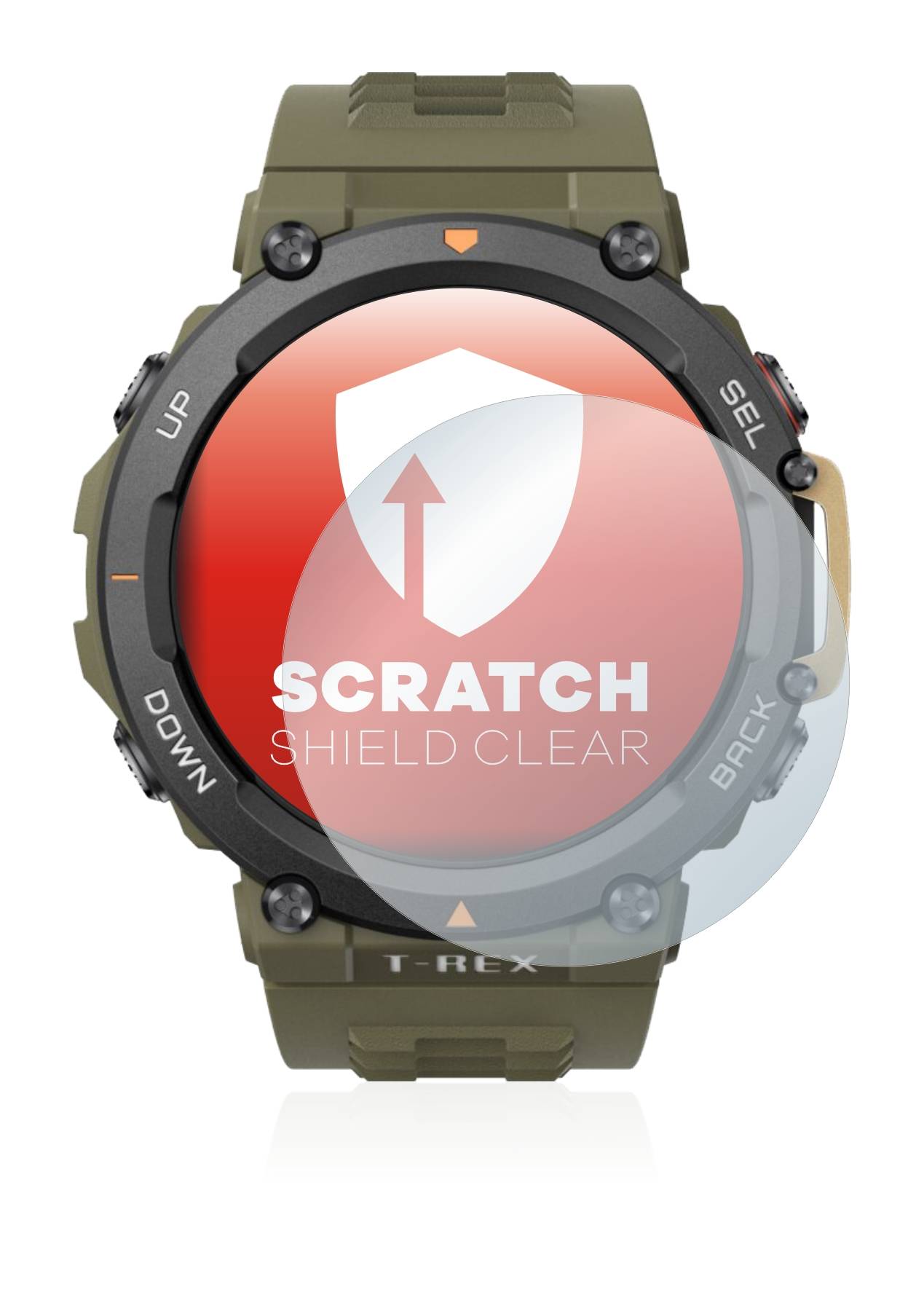 upscreen Scratch Shield Clear Premium Displayschutzfolie für Huami Amazfit T-Rex