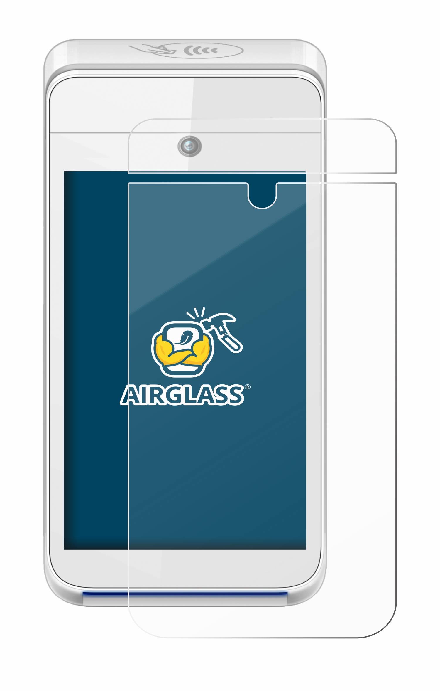 BROTECT AirGlass Flexible Schutz Glas Folie für Pax A920 Klar Transparent