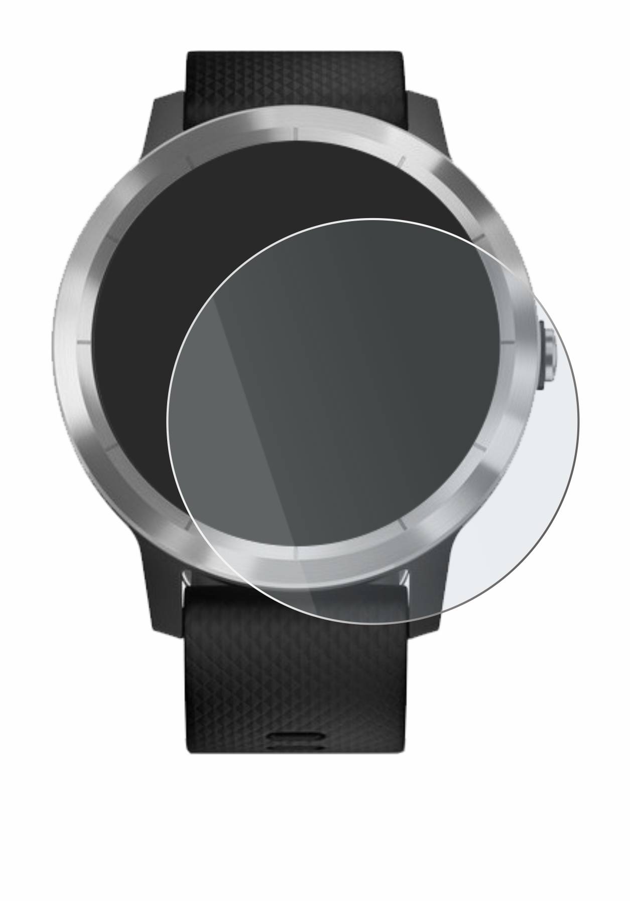 upscreen Hybrid Glass Matte Premium Schutzglas Folie für Garmin vivoactive