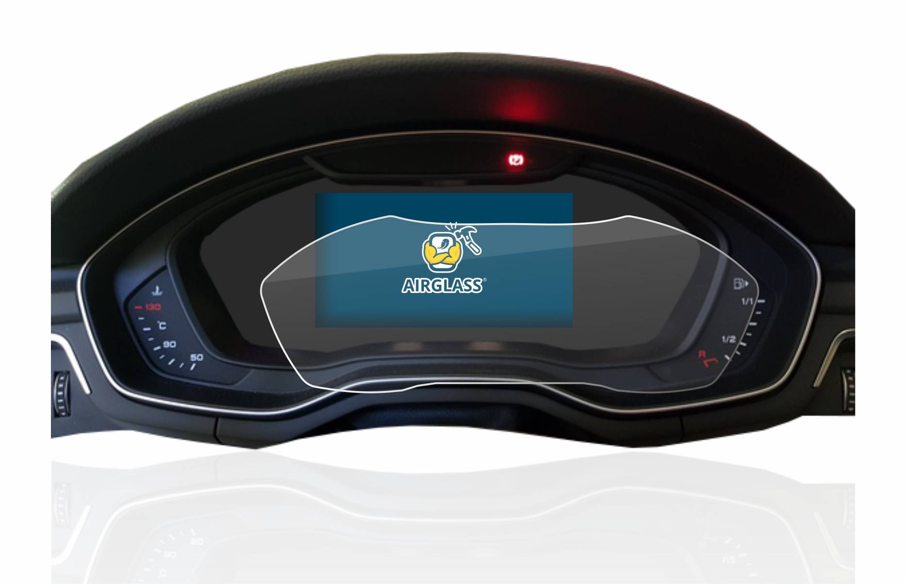 BROTECT AirGlass Flexible Schutz Glas Folie für Audi A4 B9 2017 Virtual Cockpit Klar Transparent