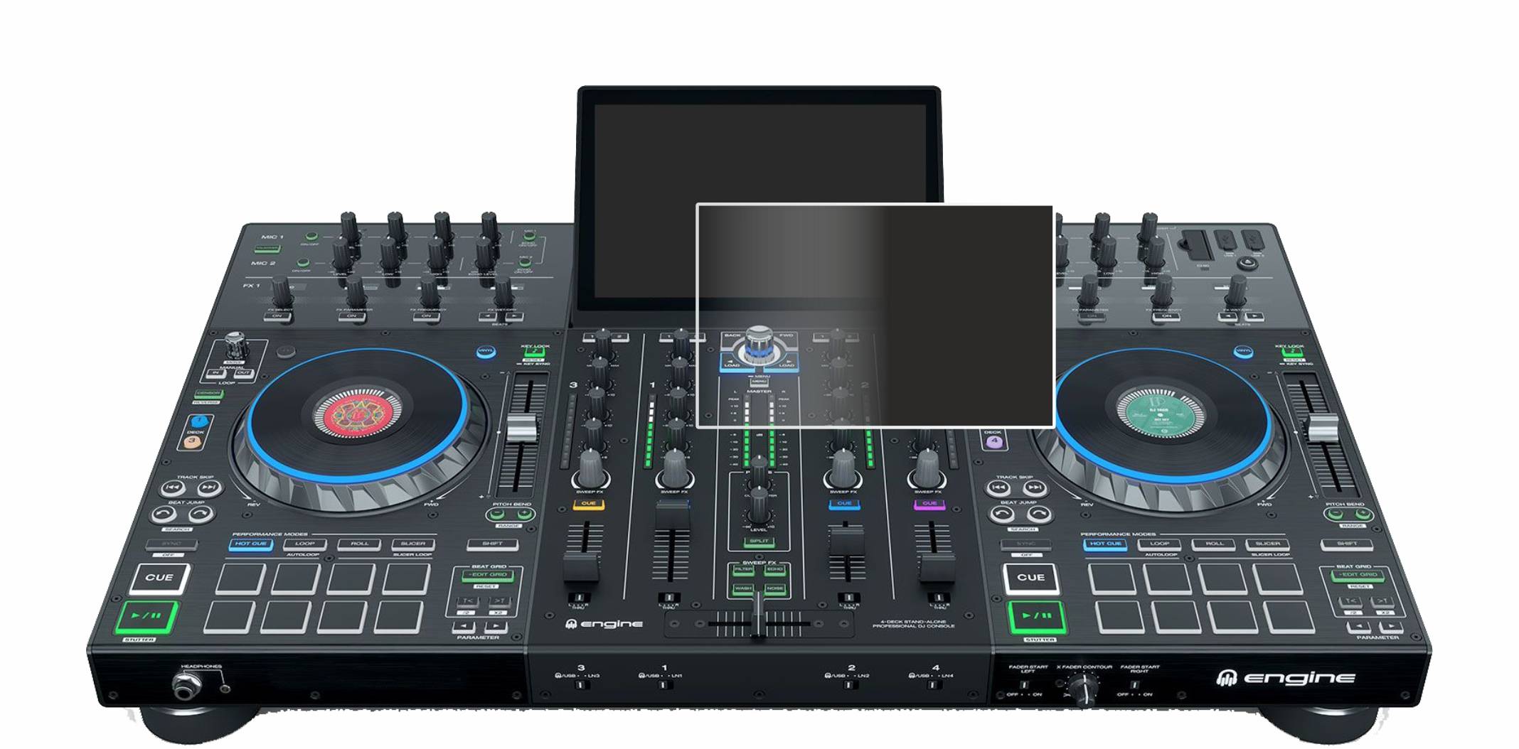 upscreen Blickschutzfolie für Denon DJ Prime 4/ 4+ Anti-Spy Privacy Blaulichtschutz Sichtschutzfolie