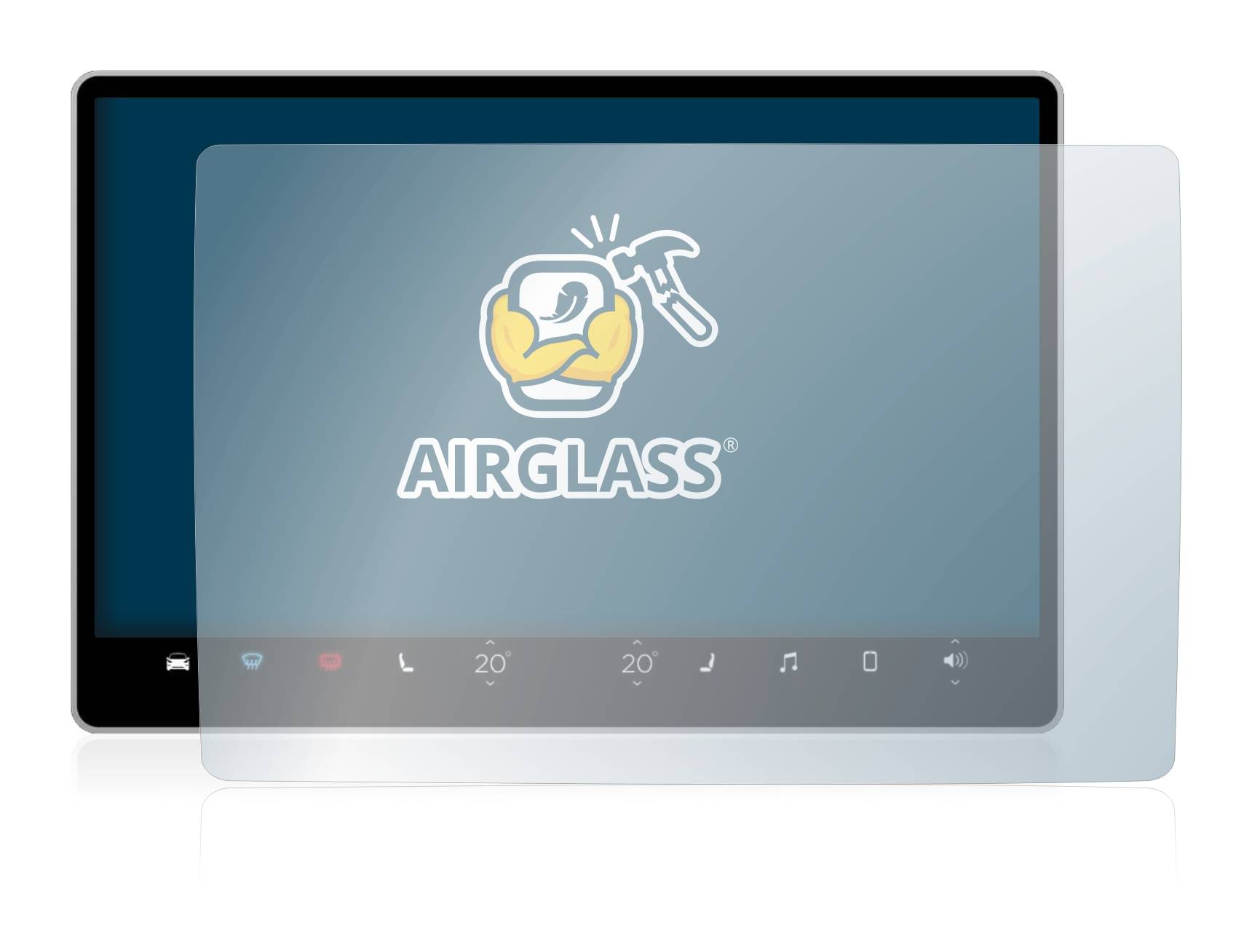 BROTECT AirGlass Flexible Schutz Glas Folie für Tesla Model Y Infotainment System 15.4" Klar Transparent