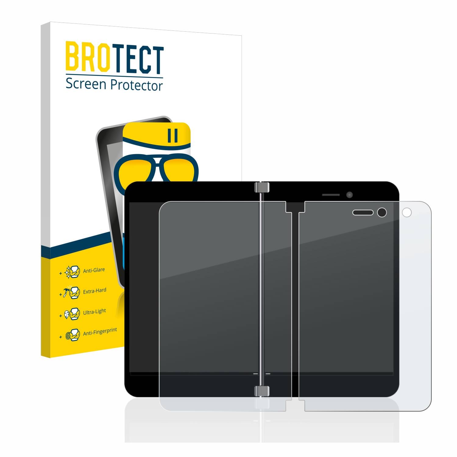 BROTECT AirGlass Flexible Schutz Glas Folie für Microsoft Surface Duo Matt Entspiegelt