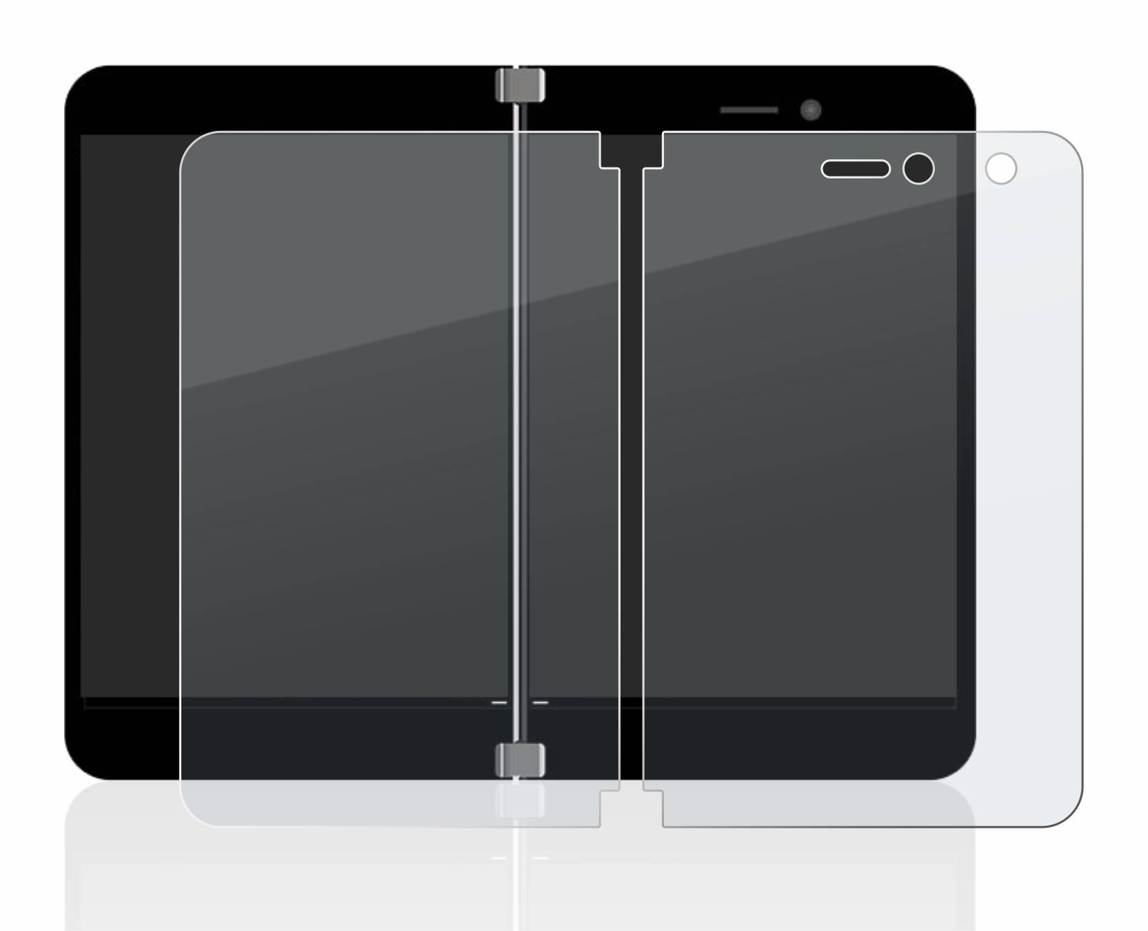 BROTECT AirGlass Flexible Schutz Glas Folie für Microsoft Surface Duo Matt Entspiegelt