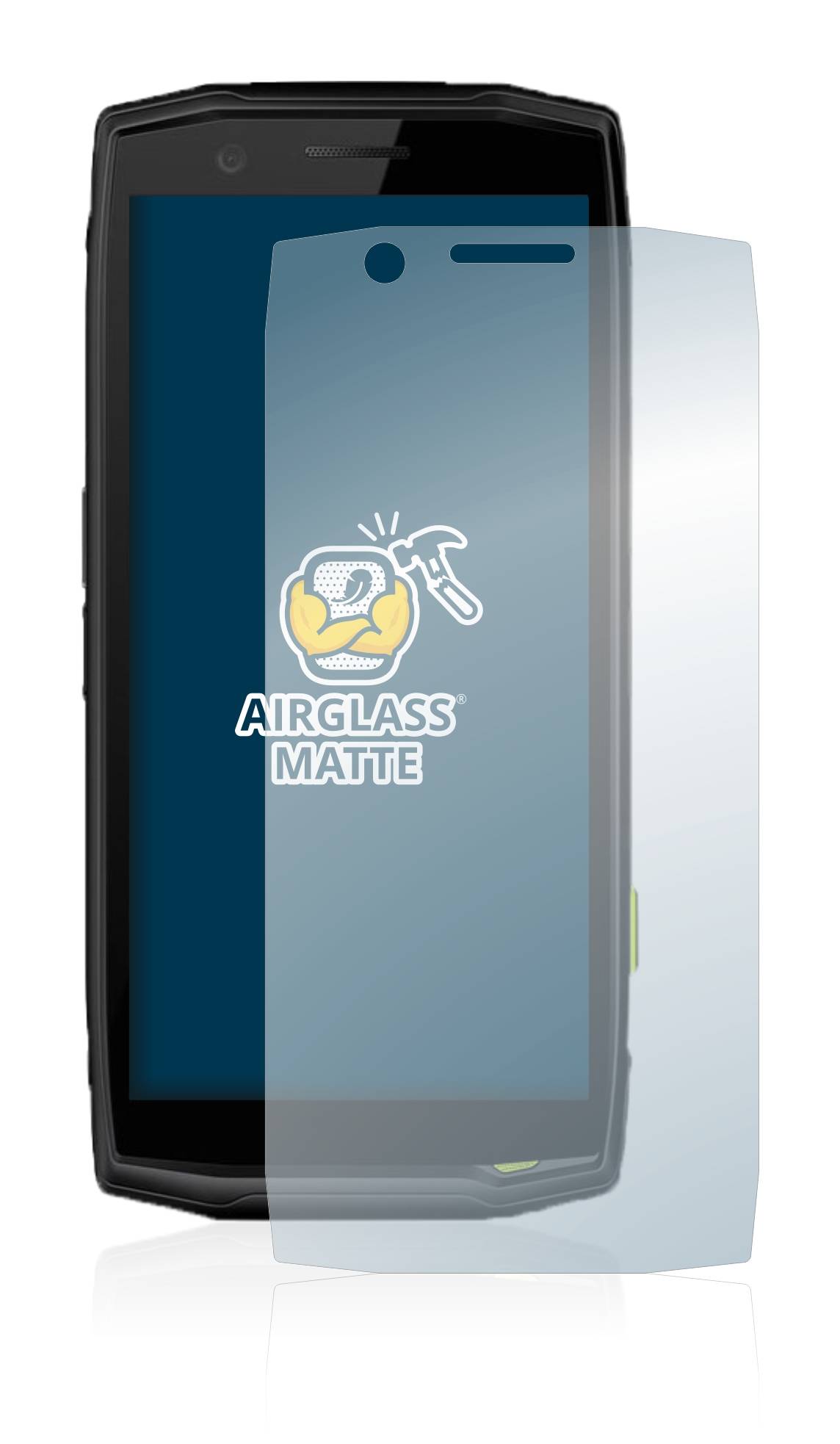BROTECT AirGlass Flexible Schutz Glas Folie für Crosscall Action-X5 Matt Entspiegelt