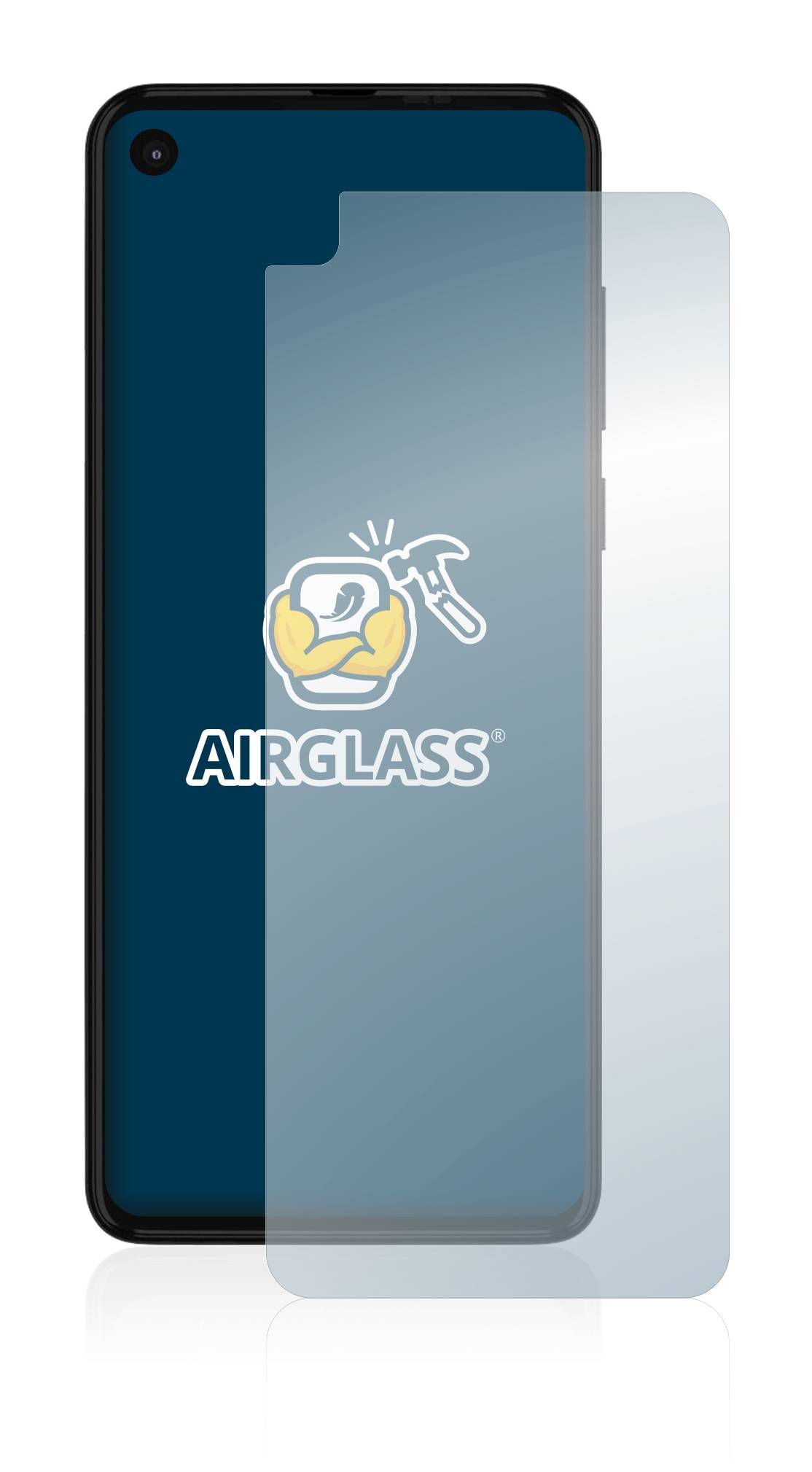 BROTECT AirGlass Flexible Schutz Glas Folie für Motorola One Action Klar Transparent