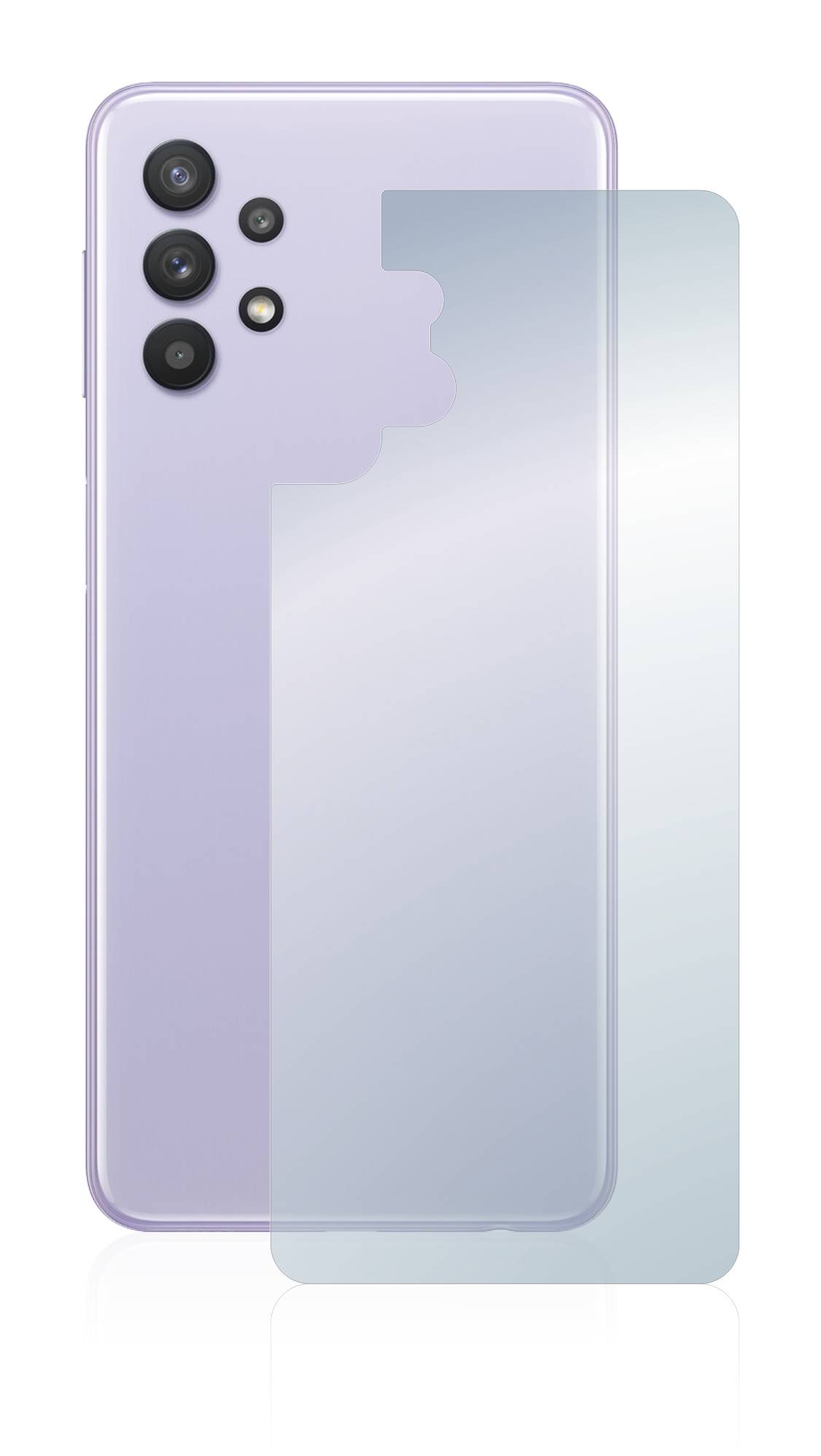 BROTECT AirGlass Flexible Panzerglasfolie für Samsung Galaxy A32 (Rückseite) Matt Entspiegelt