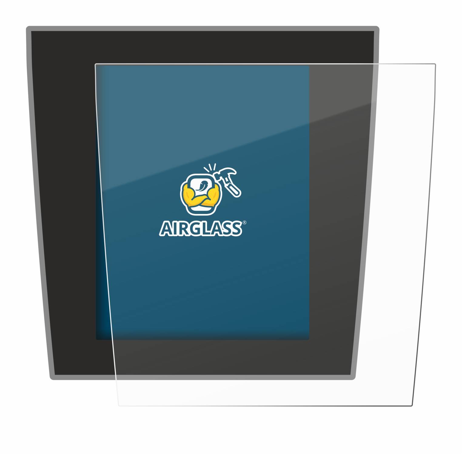 BROTECT AirGlass Flexible Schutz Glas Folie für Porsche Taycan 2021 Infotainment System Klar Transparent