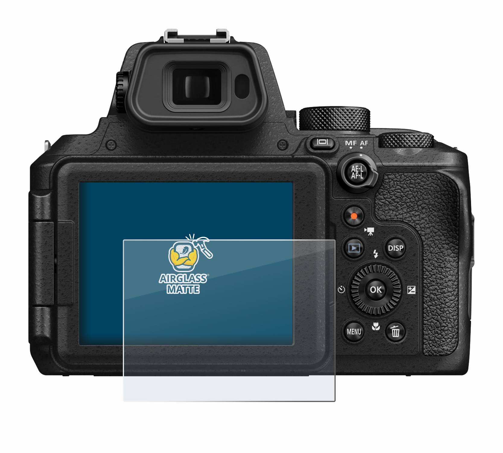 BROTECT AirGlass Flexible Schutz Glas Folie für Nikon Coolpix P950 Matt Entspiegelt
