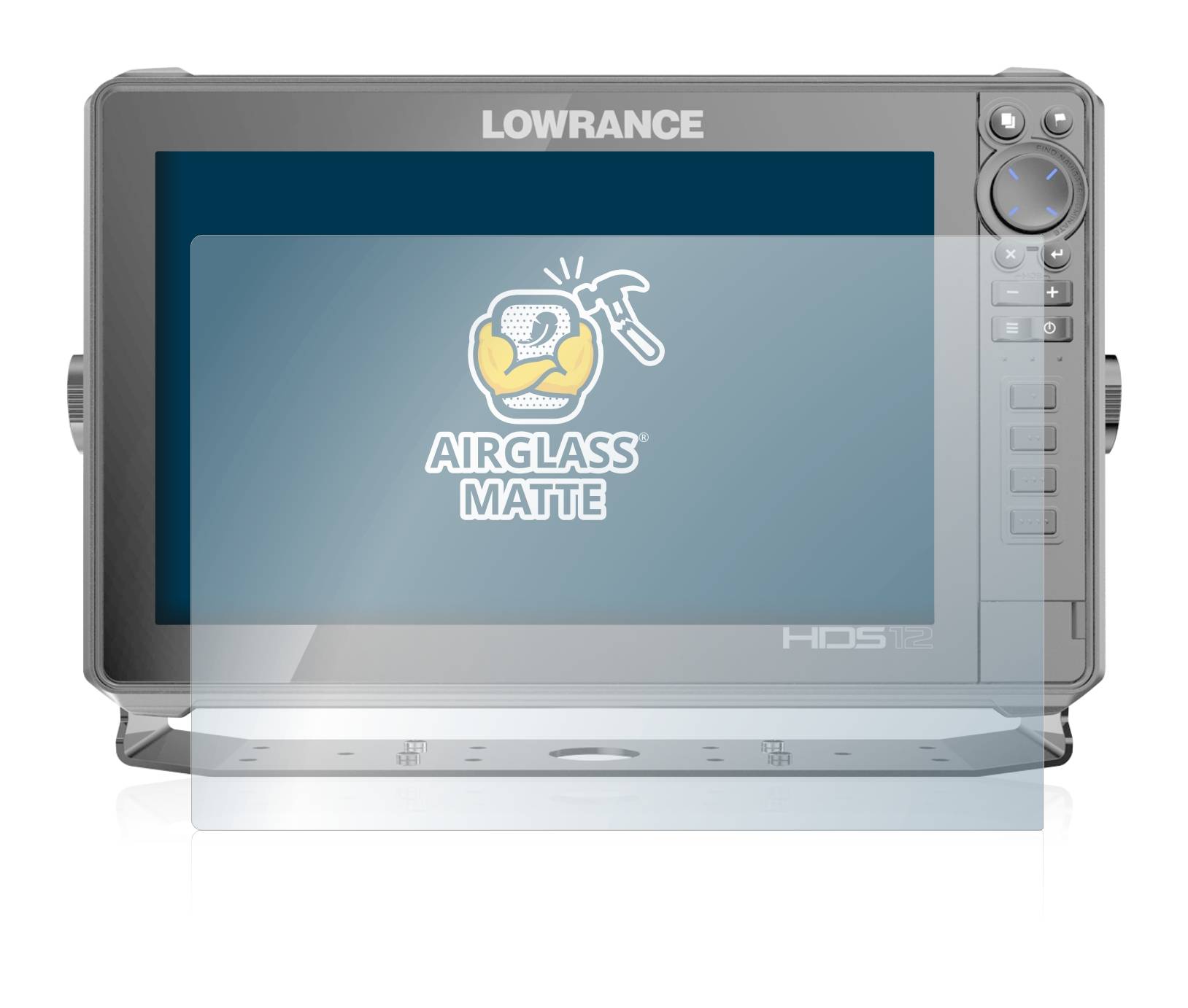 BROTECT AirGlass Flexible Schutz Glas Folie für Lowrance HDS Live 12" Matt Entspiegelt