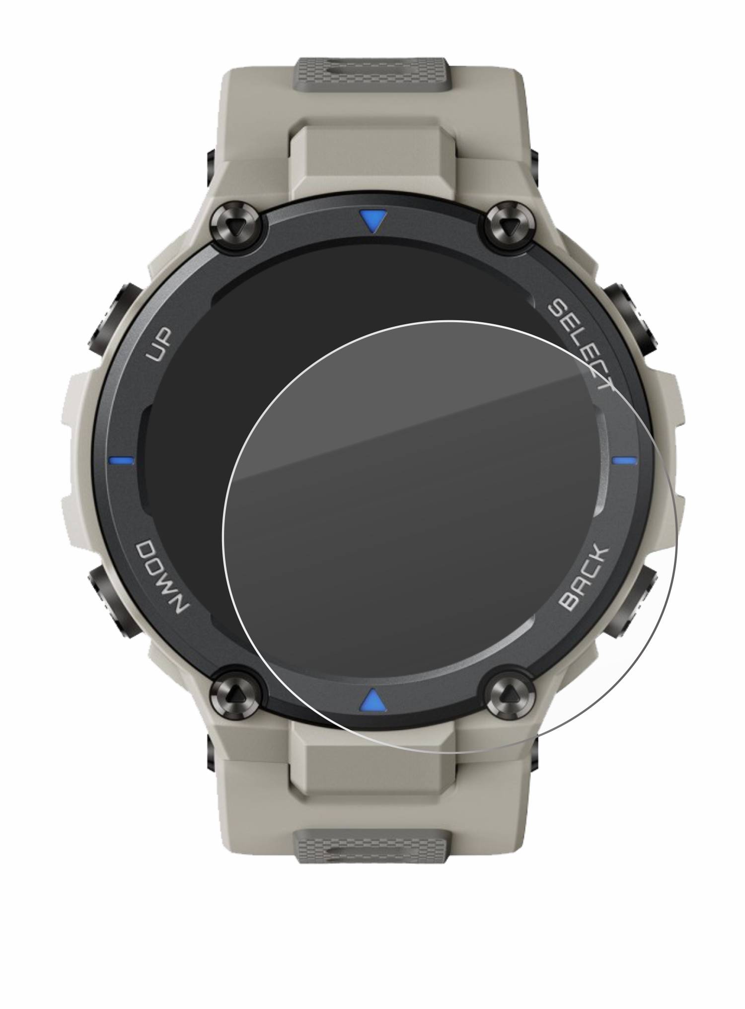 BROTECT AirGlass Flexible Schutz Glas Folie für Huami Amazfit T-Rex Pro Klar Transparent