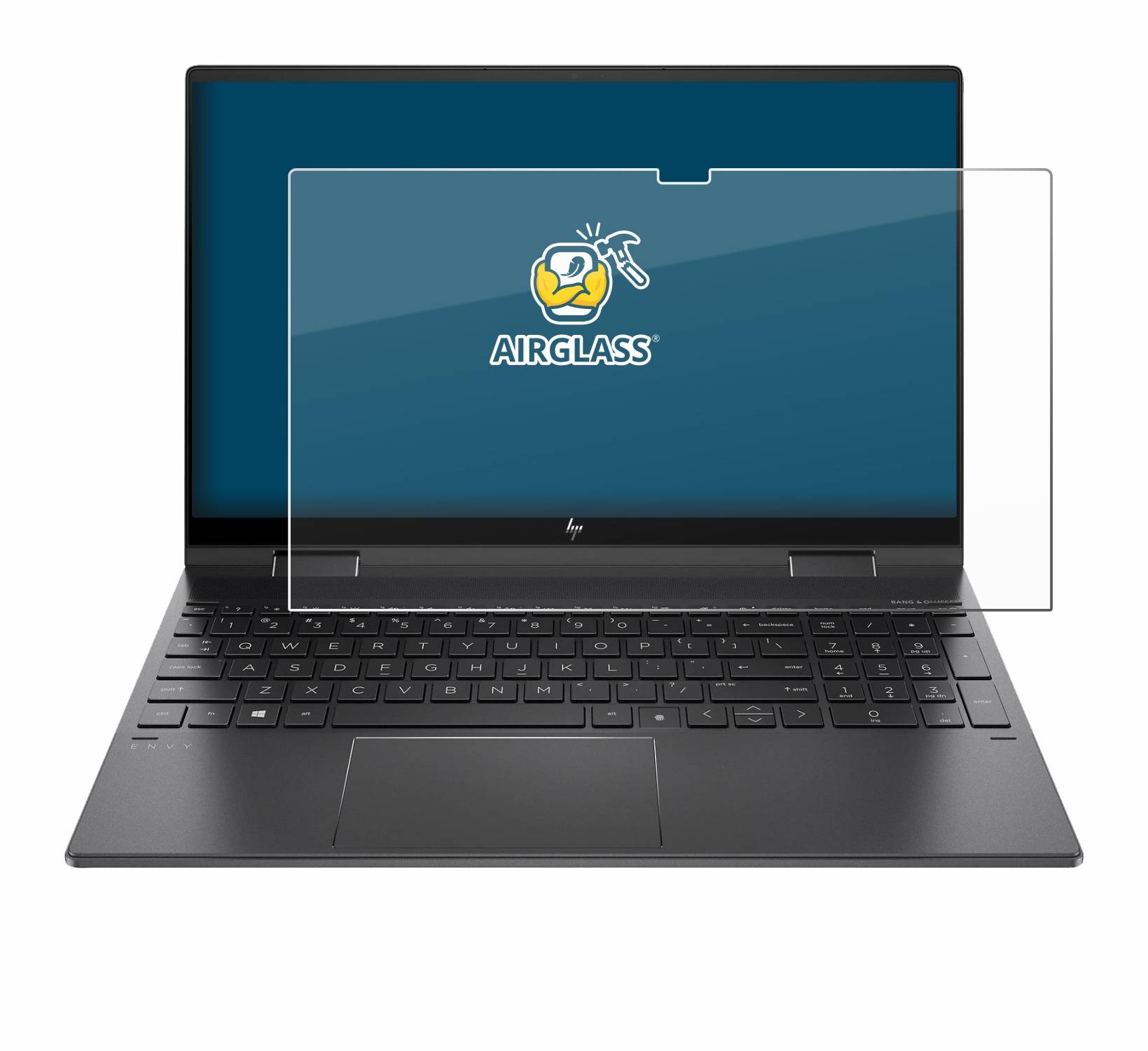 BROTECT AirGlass Schutzglas Folie für HP Envy x360 (15-eX) (358 mm x 230