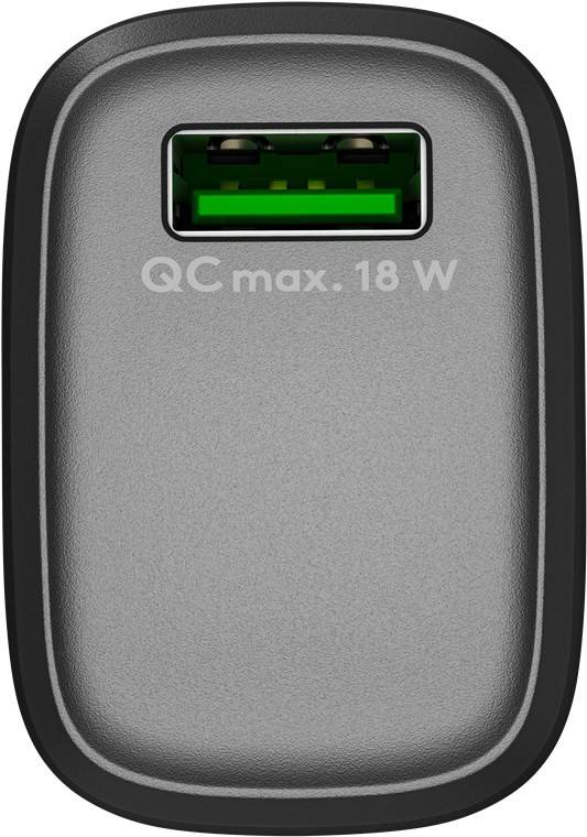 Goobay USB-Schnellladegerät QC 3.0 (18 W) schwarz - 1x USB-A-Anschluss (Quick Charge 3.0) - schwarz