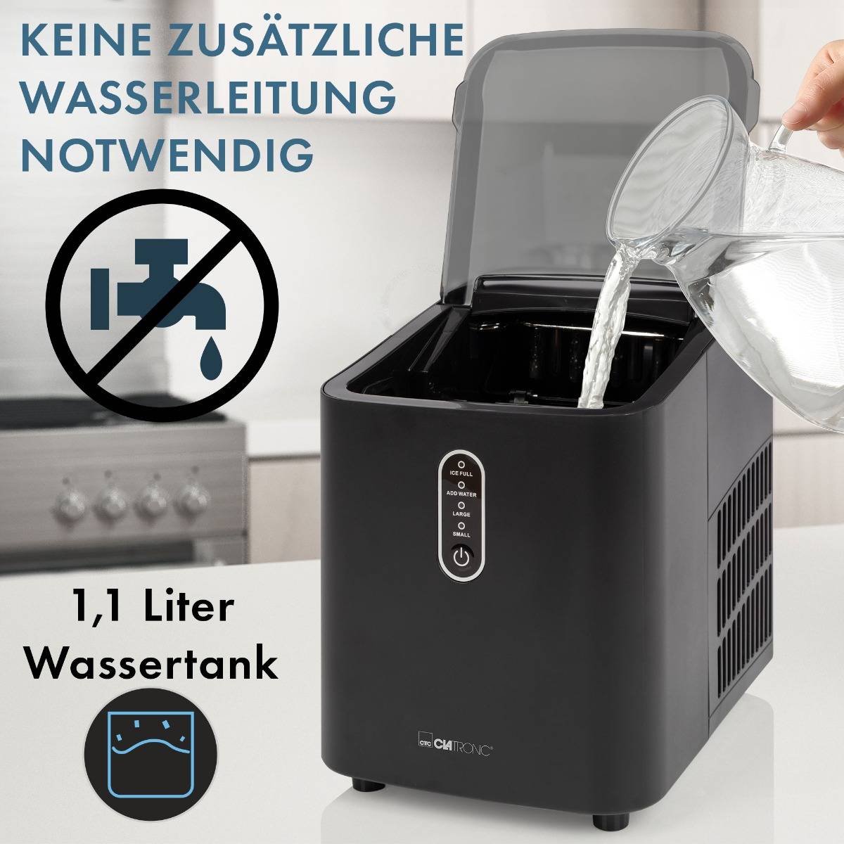 Clatronic Eiswürfelbereiter EWB 3798 schwarz