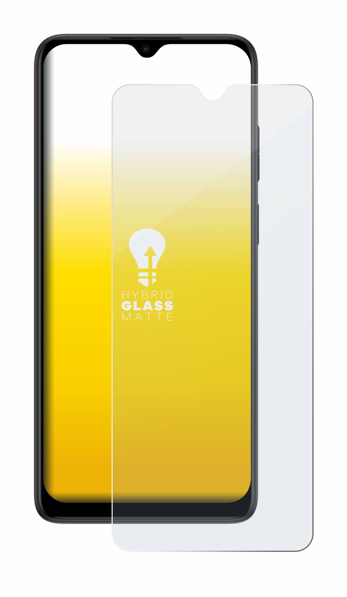 upscreen Flexible Schutz Glas Folie für Motorola e 22 i Schutzglas 9H Hybridglas Matt Entspiegelt