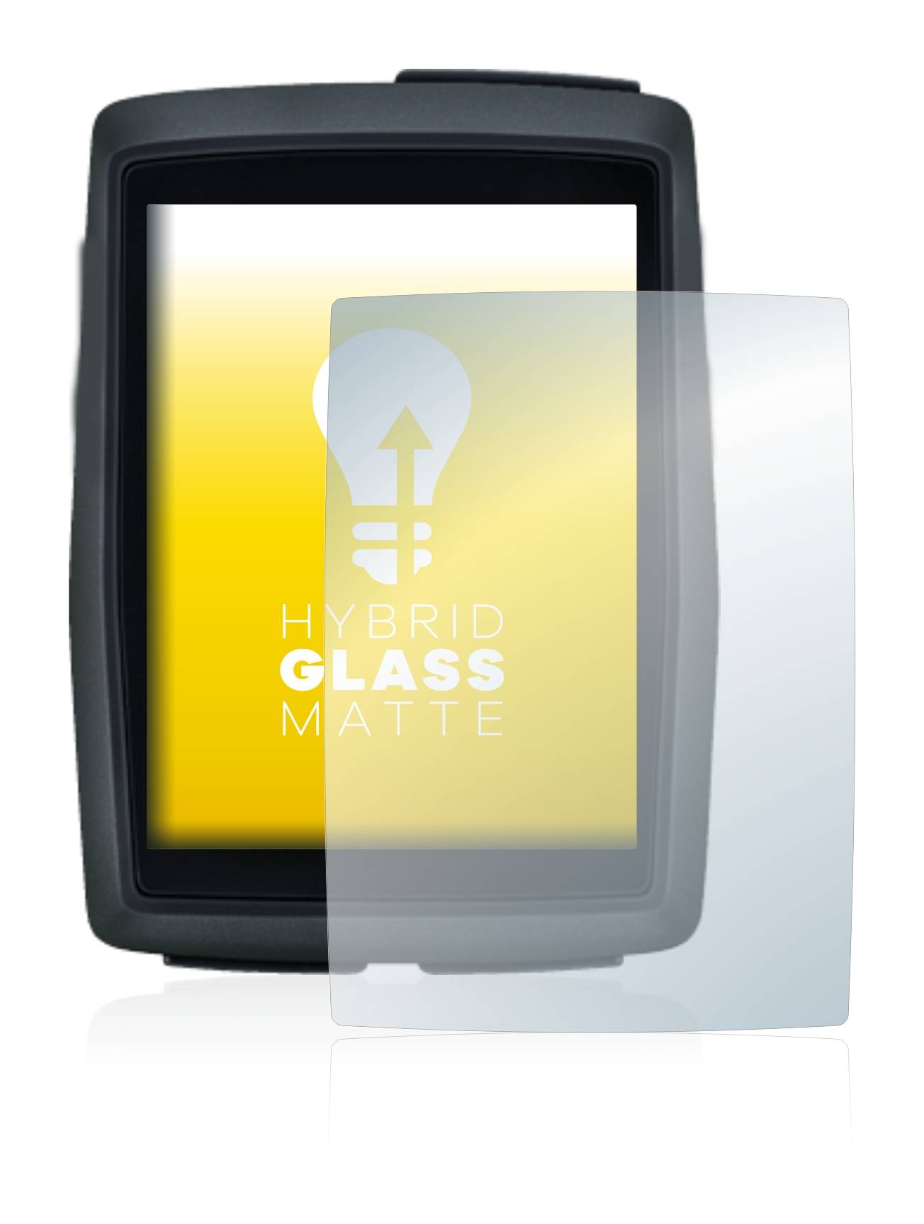 upscreen Hybrid Glass Matte Premium Schutzglas Folie für Sigma BC 14.0