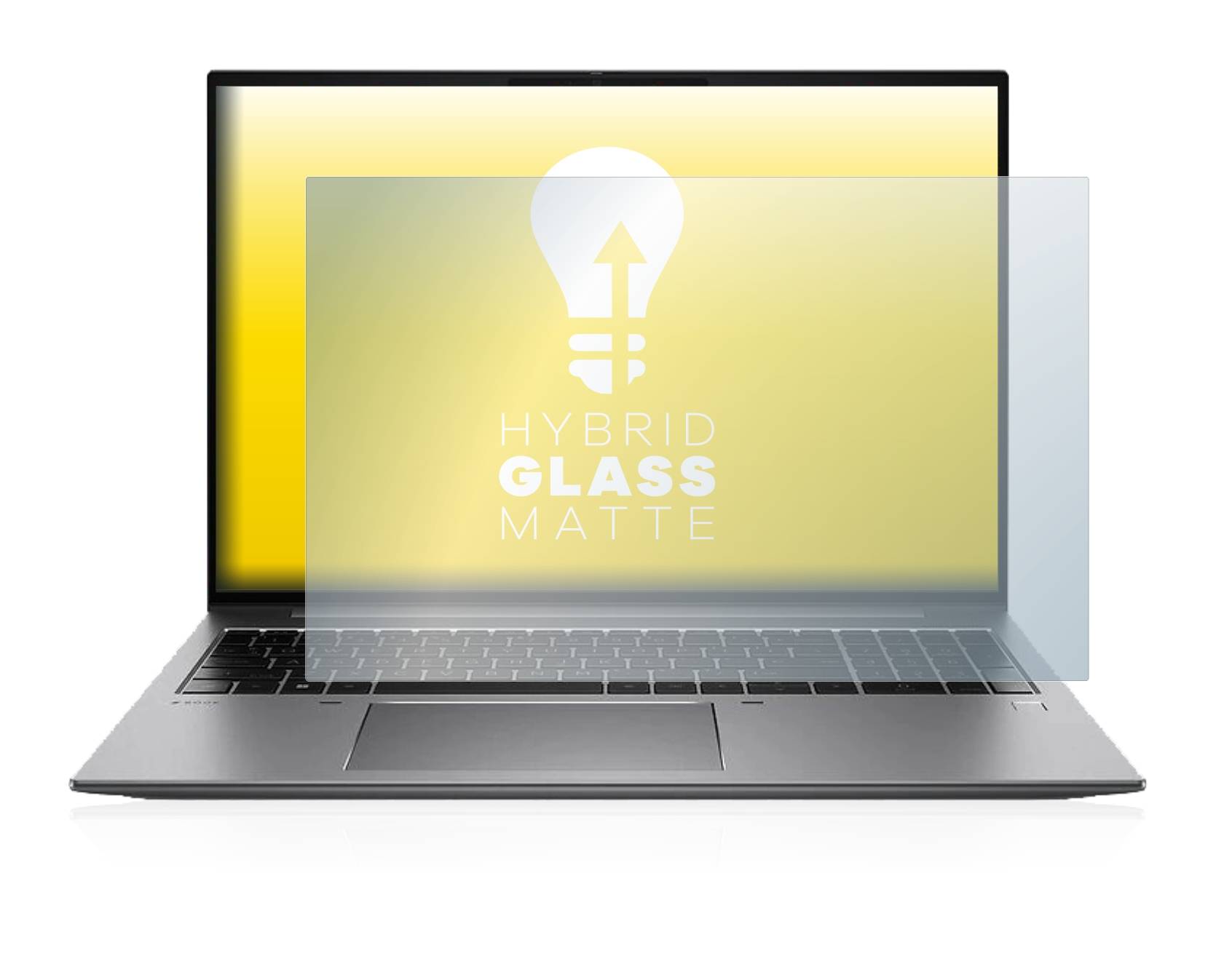upscreen Hybrid Glass Matte Premium Schutzglas Folie für HP ZBook Firefly 16