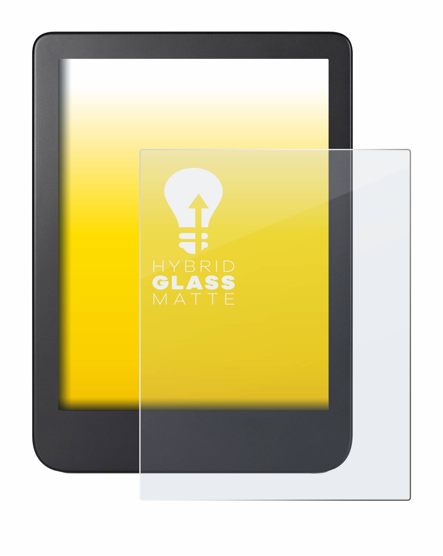 upscreen Hybrid Glass Matte Premium Schutzglas Folie für Kobo Clara