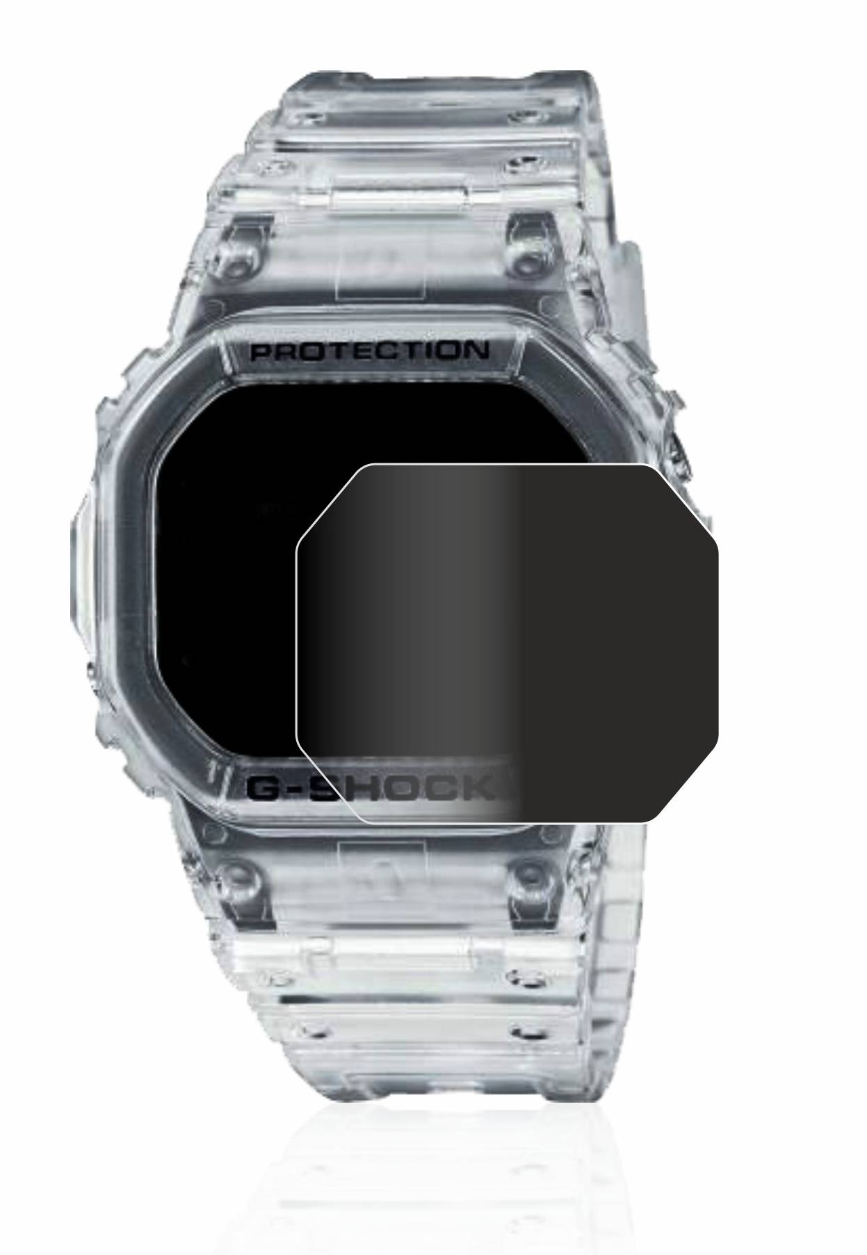 upscreen Spy Shield Clear Premium Blickschutzfolie für Casio G-Shock