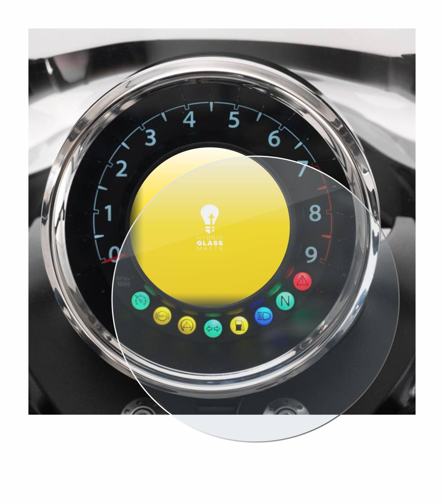 upscreen Hybrid Glass Matte Premium Schutzglas Folie für Moto Guzzi California 1400