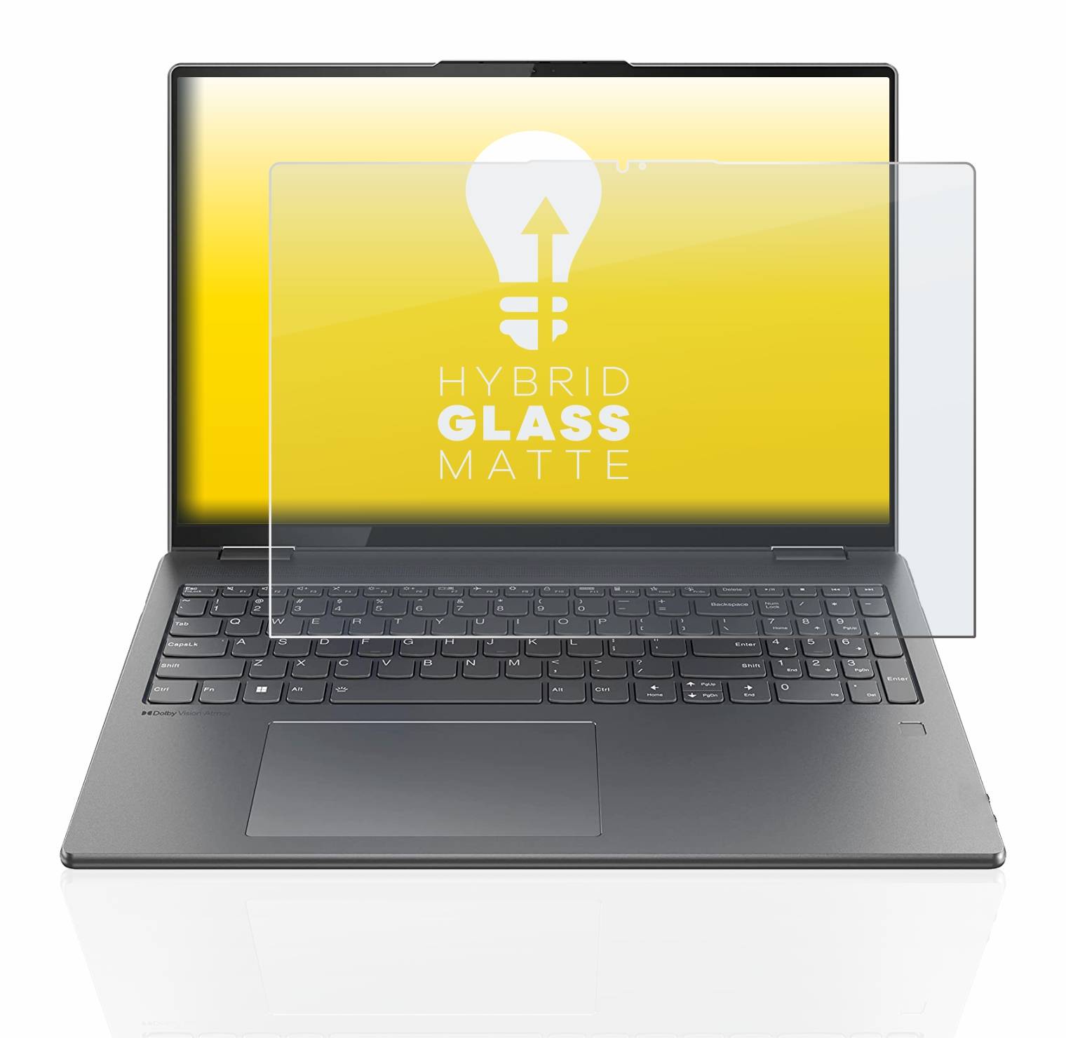 upscreen Hybrid Glass Matte Premium Schutzglas Folie für Lenovo Yoga 7i