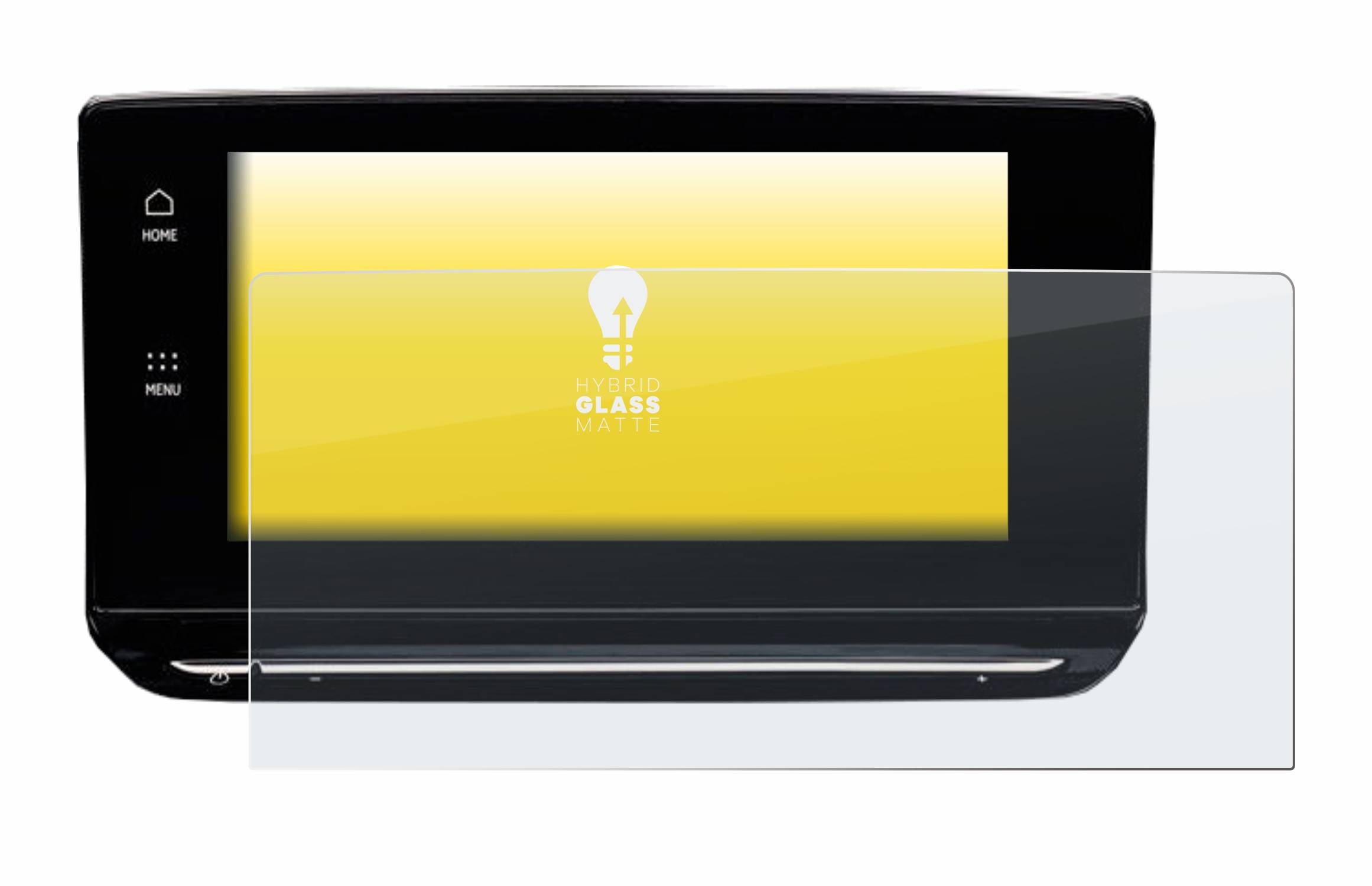 upscreen Hybrid Glass Matte Premium Schutzglas Folie für Skoda Octavia 2021 Infotainment