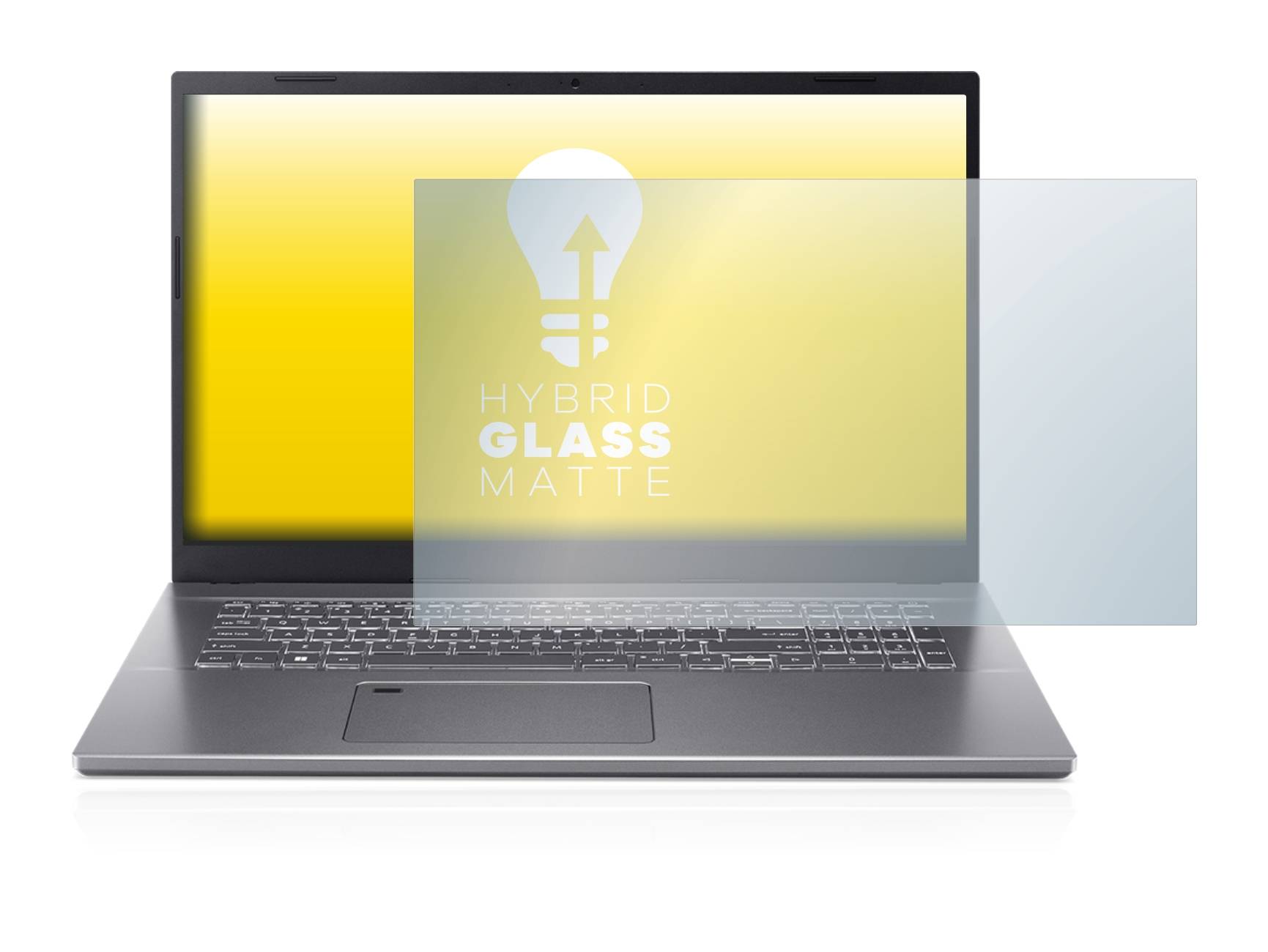 upscreen Hybrid Glass Matte Premium Schutzglas Folie für Acer Aspire 5