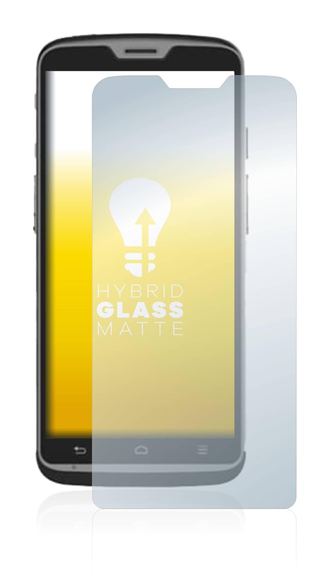 upscreen Hybrid Glass Matte Premium Schutzglas Folie für M3 Mobile