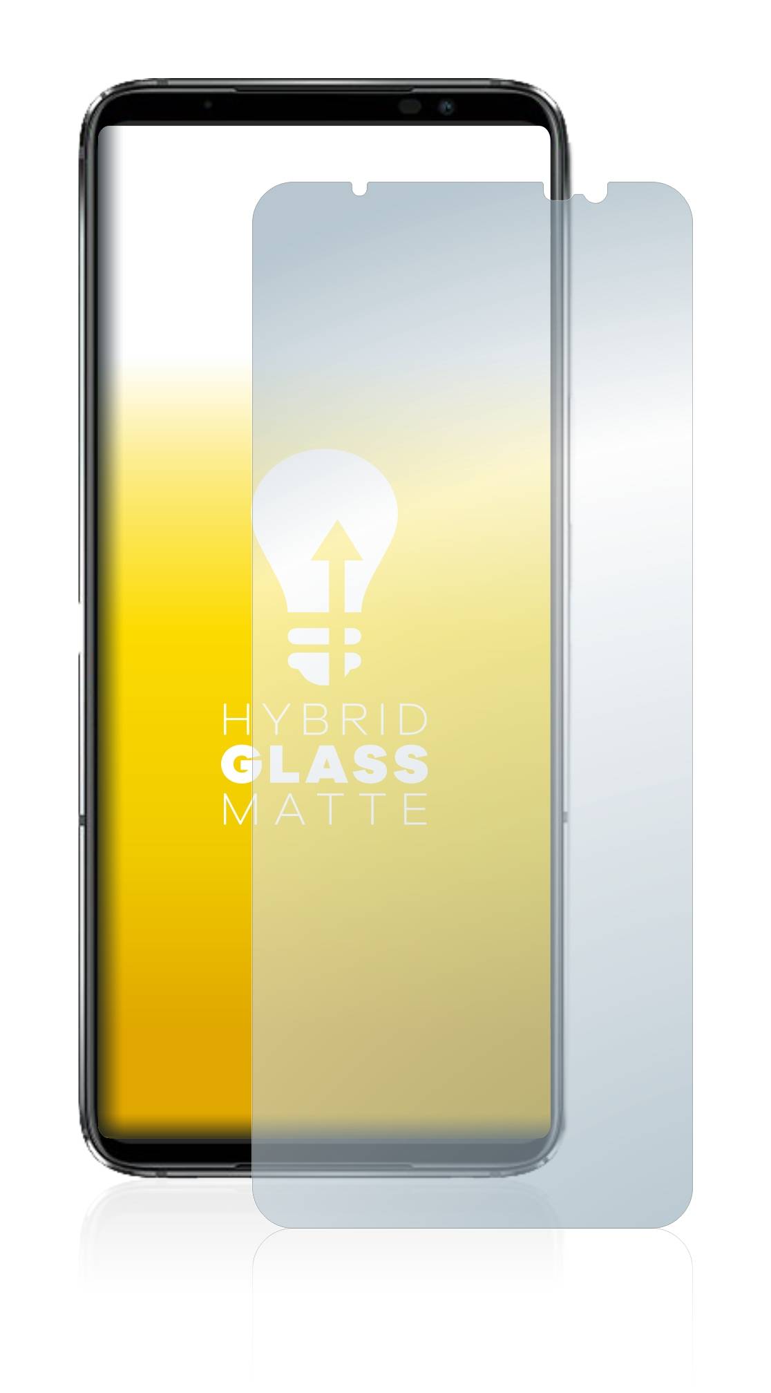 upscreen Flexible Panzerglasfolie für ASUS ROG Phone 6D Schutzglas 9H Hybridglas Matt Entspiegelt