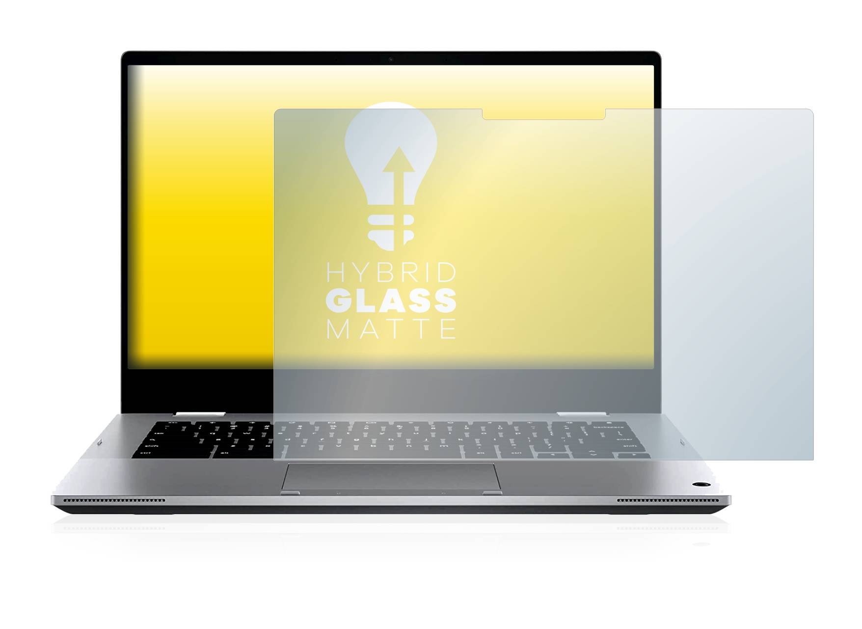 upscreen Hybrid Glass Matte Premium Schutzglas Folie für Asus Chromebook Flip