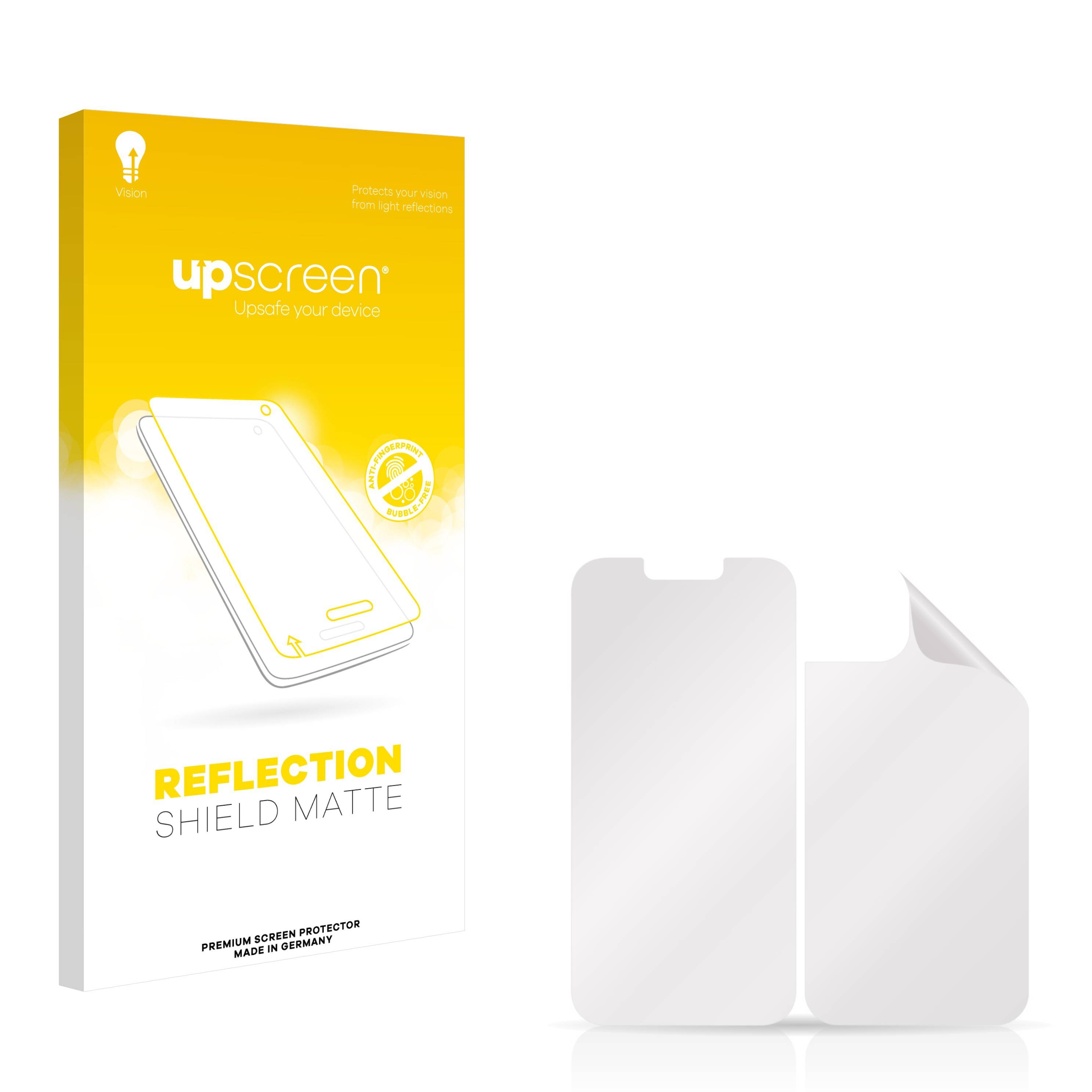upscreen Schutzfolie für Apple iPhone 14 Plus (Display+Rückseite) Folie Matt Entspiegelt Anti-Reflex