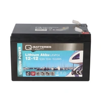 1x Q-Batteries Lithium Akku 12-12 12,8V 12Ah 153,6Wh LiFePO4 1x Q-Batteries Lithium Akku 12-12 12,8V 12Ah 153,6Wh LiFePO4