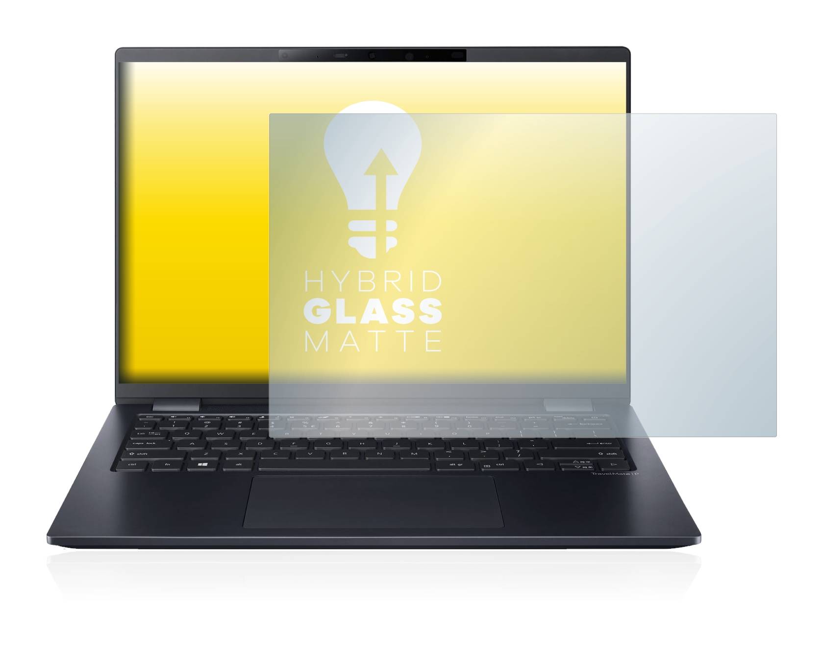 upscreen Hybrid Glass Matte Premium Schutzglas Folie für Acer TravelMate P6